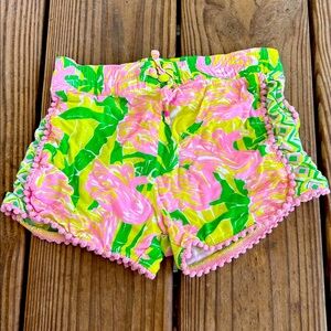 Lilly Pulitzer girls shorts with fringe, size 4T